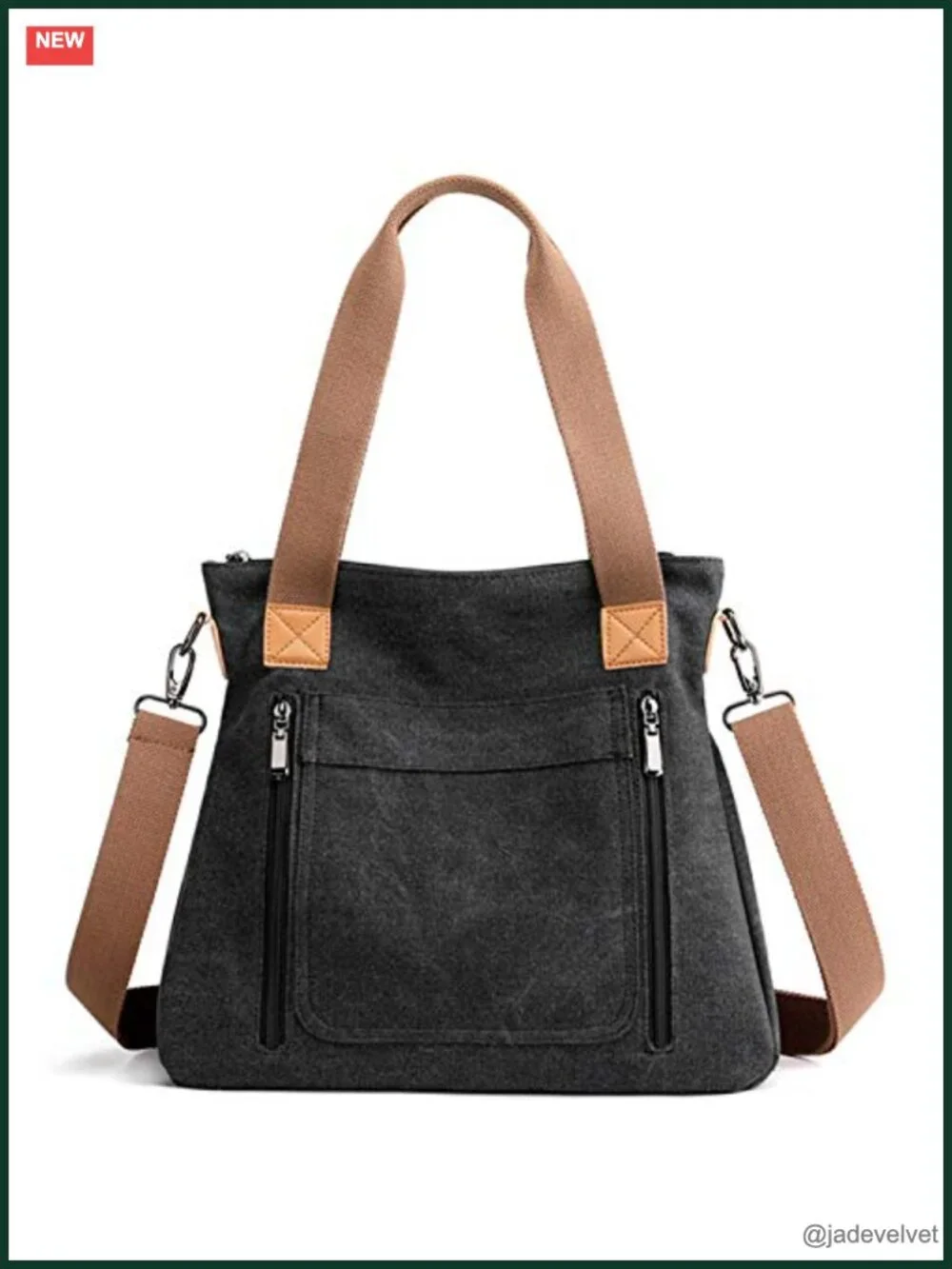 Canvas Tote Bag Work Shoulder Crossbody Multi-pocket Handbags